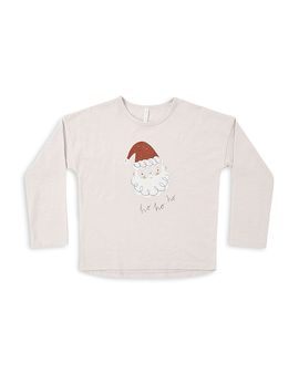 Rylee + Cru Rylee + Cru Unisex Long Sleeved Cotton Santa Tee
