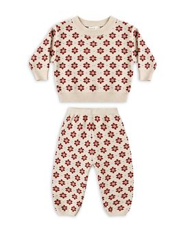 Rylee + Cru Rylee + Cru Unisex Poinsettia Shiloh Sweater & Joggers Set