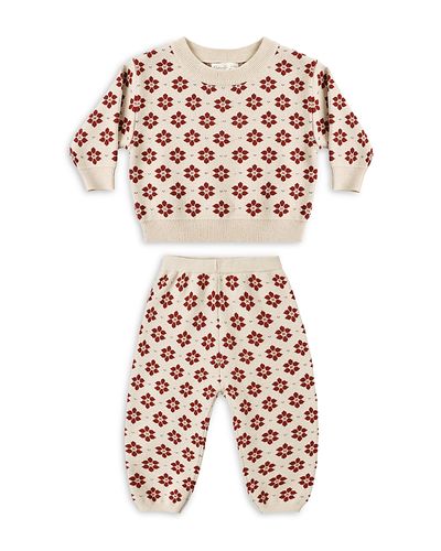 Rylee + Cru Rylee + Cru Unisex Poinsettia Shiloh Sweater & Joggers Set