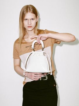Rynhye Lilt Mini Bucket Bag Wrinkle - White