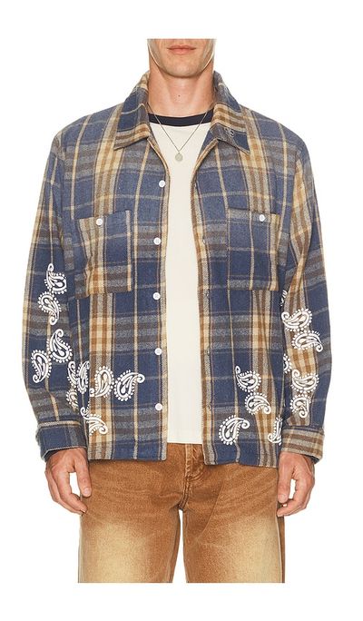 Ryoko Rain Ryoko Rain Blue Plaid Paisley Flannel