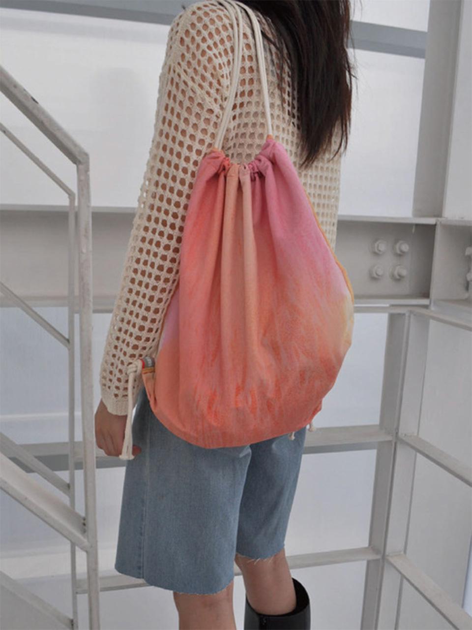 rysm pink string bag