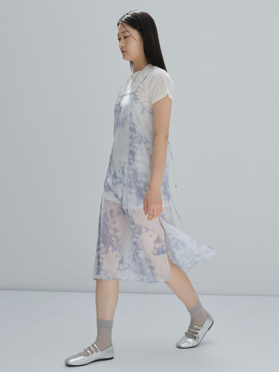 rysm Sheer print layering one piece - Blue
