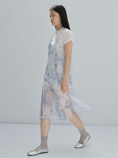 rysm Sheer print layering one piece - Blue