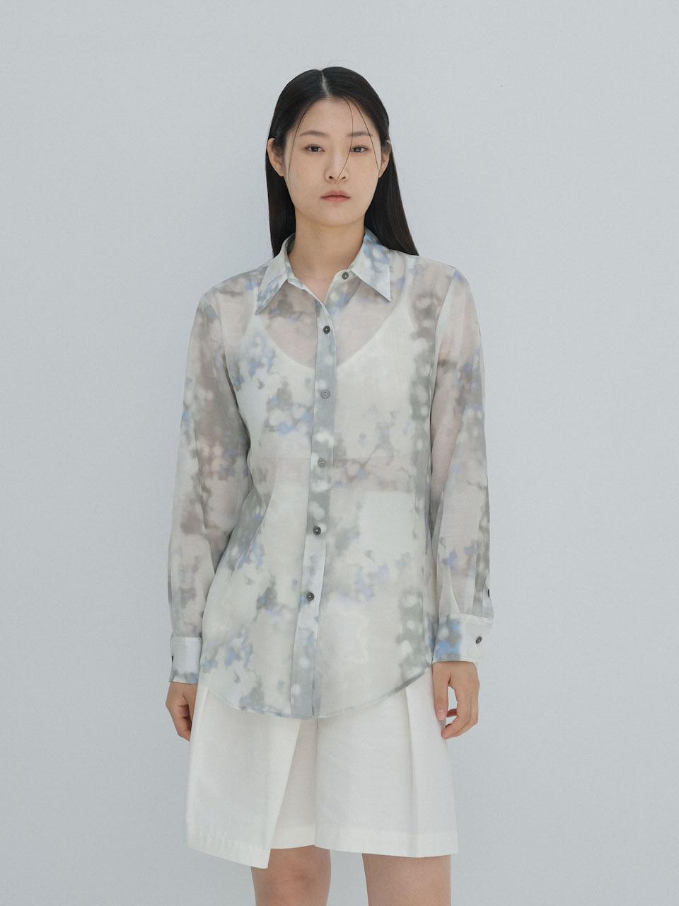 rysm Sheer print over shirts - Jade Green