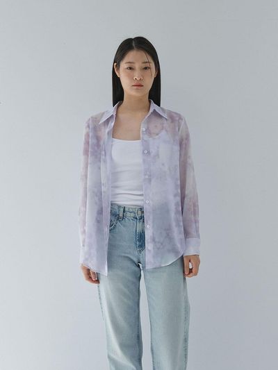 rysm Sheer print over shirts - Purple