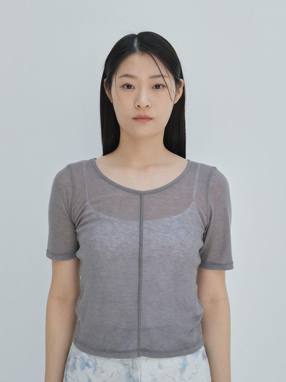 rysm Sheer tencel t - shirt - Charcoal
