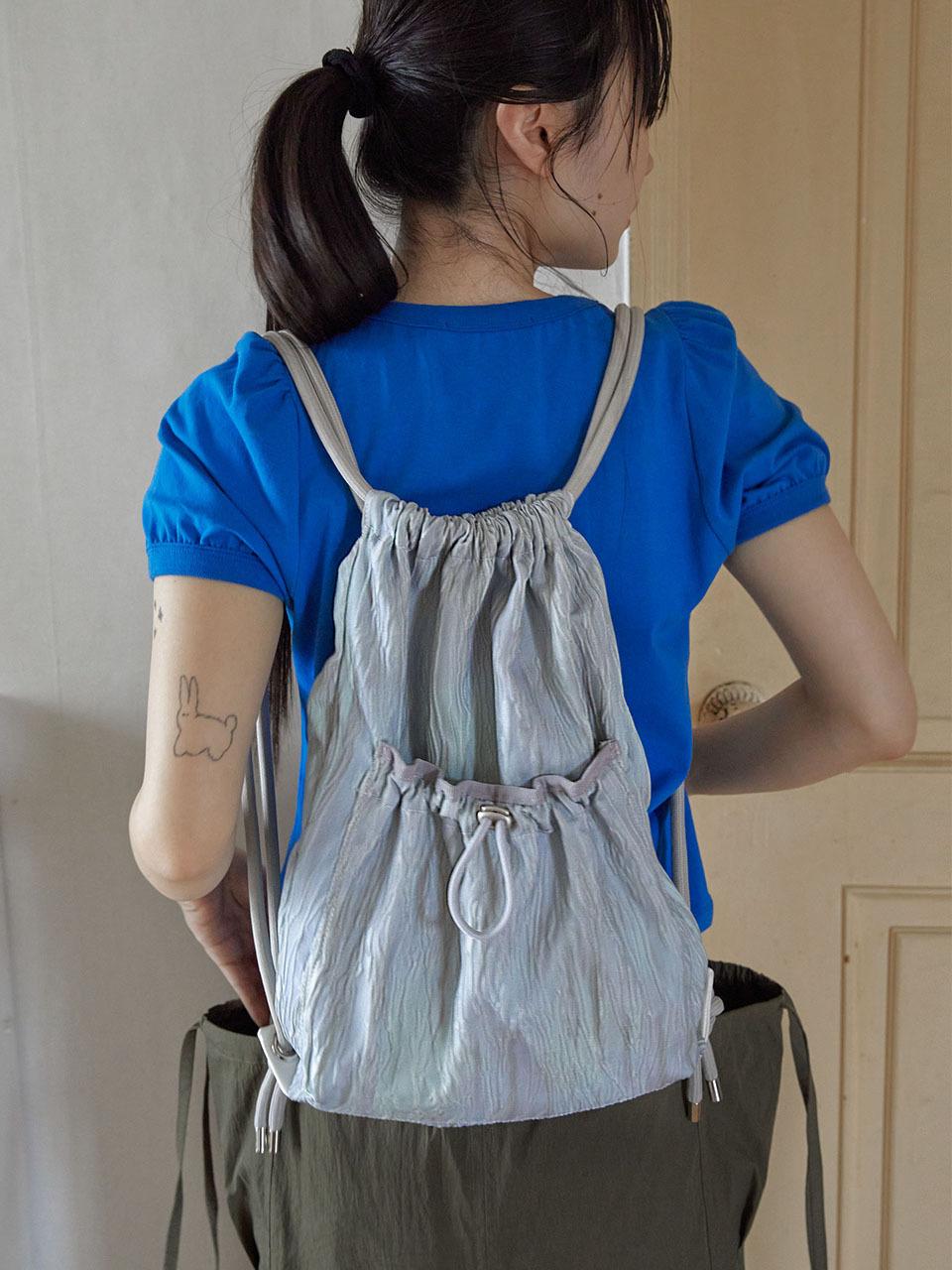 rysm Wave Pattern String Medium Bag [Blueish Gray]