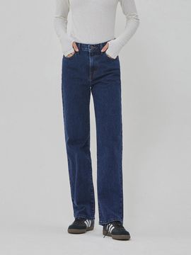 RYUL + WAI: DENIM CLASSIC BIO WASHING PANTS DEEP INDIGO