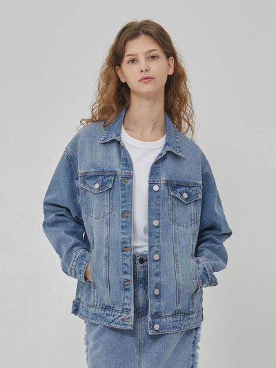 RYUL + WAI: DENIM CLASSIC TRUCKER JACKET BLUE