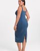 S3 Apparel S3 Apparel Sculpting Shapewear Denim Square Neck Tank Midi Dress - 2