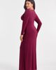 S3 Apparel S3 Apparel Sculpting Shapewear Shirred V-Neck Long Sleeve Solid Maxi Dress - 2