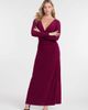 S3 Apparel S3 Apparel Sculpting Shapewear Shirred V-Neck Long Sleeve Solid Maxi Dress - 5