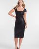S3 Apparel S3 Apparel Sculpting Shapewear Square Neck Cap Sleeve Faux Leather Midi Dress - 5
