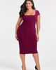 S3 Apparel S3 Apparel Sculpting Shapewear Square Neck Cap Sleeve Solid Midi Dress - 5
