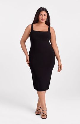 S3 Apparel S3 Apparel Sculpting Shapewear Square Neck Tank Midi Dress