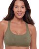S3 Apparel S3 Apparel Supportive and Sculpting Ribbed Scoopneck Crossback Bralette Swimsuit Top - 1