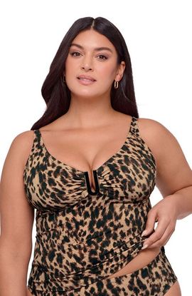 S3 Apparel S3 Apparel Supportive and Sculpting U-Wire Adjustable Tankini Swimsuit Top