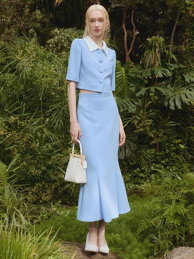 S BLANC Azalea Mermaid Set-up Skirt _2 Colors