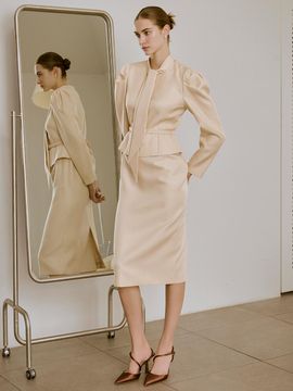 S BLANC Emilia / Peplum H - Line Dress (2color)