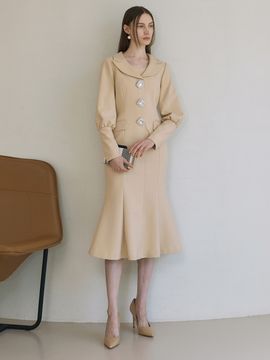 S BLANC Horus / Volume Sleeve Mermaid Dress