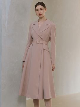 S BLANC Renenet / Tailored Collar Flare Dress