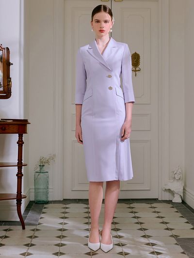 S BLANC Yasmin / Tailored Slim-fit Double Dress _3 Colors