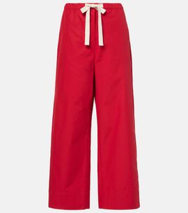 'S Max Mara 'S Max Mara Argento cotton wide-leg pants