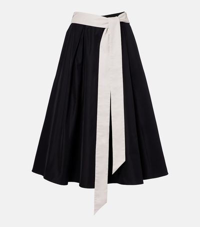 'S Max Mara 'S Max Mara Baschi pleated cotton-blend midi skirt