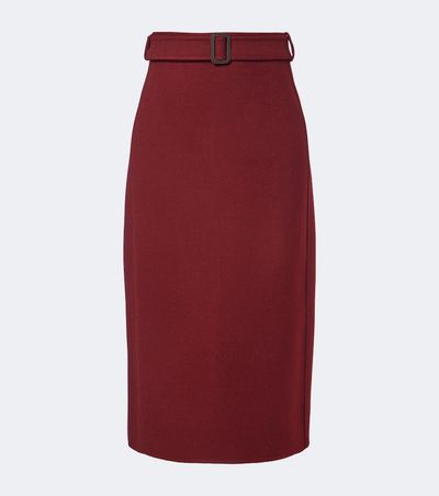 'S Max Mara 'S Max Mara Belted virgin wool pencil skirt