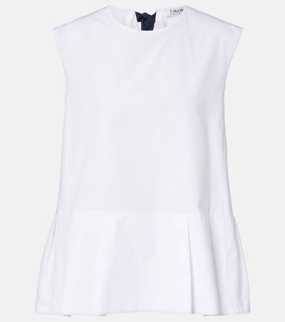 'S Max Mara 'S Max Mara Brava peplum cotton poplin top