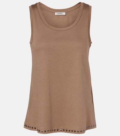 'S Max Mara 'S Max Mara Furetto embellished cotton-blend tank top