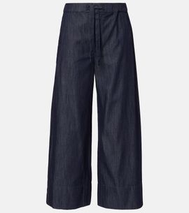 'S Max Mara 'S Max Mara Jour cotton chambray wide-leg pants