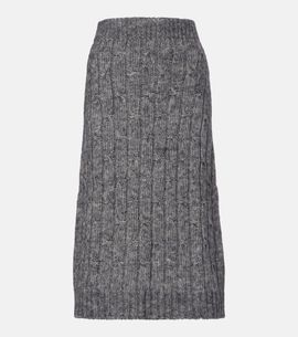 'S Max Mara 'S Max Mara Otello cotton and wool-blend midi skirt