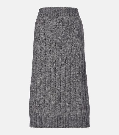 'S Max Mara 'S Max Mara Otello cotton and wool-blend midi skirt