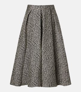 'S Max Mara 'S Max Mara Perle cotton-blend jacquard midi skirt