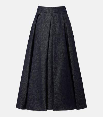'S Max Mara 'S Max Mara Pleated denim midi skirt