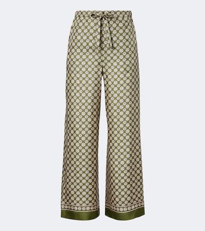 'S Max Mara 'S Max Mara Printed silk wide-leg pants