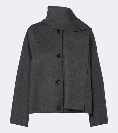 'S Max Mara 'S Max Mara Scarf-detail virgin wool jacket