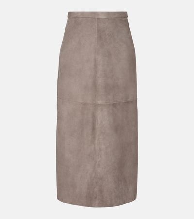 'S Max Mara 'S Max Mara Suede midi skirt