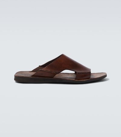 Sabah Sabah Lido leather slides