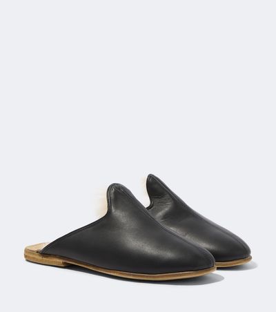 Sabah Sabah Shearling-lined leather mules