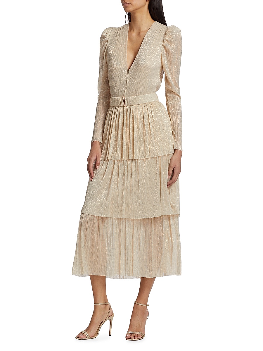 sabina musayev carry tiered metallic dress Sabina Musayev Dresses
