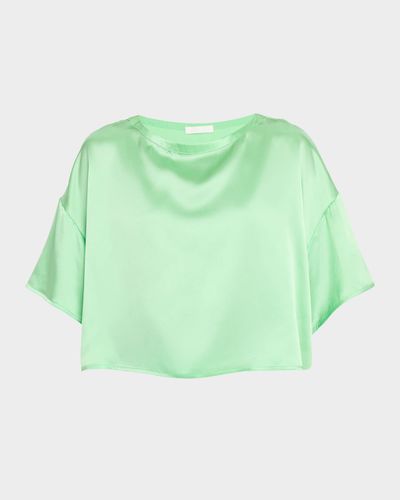 Sablyn Daria B Relaxed Crewneck Silk Tee