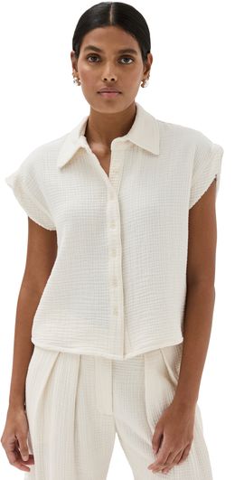 Sablyn Sablyn Caleb Gauze Top Gardenia XS