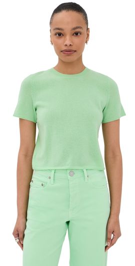 Sablyn Sablyn Charleston Relaxed Cashmere Crew Neck Tee Lime