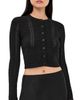 Sablyn Sablyn Charlotte Slim Crewneck Cardigan Black - 1