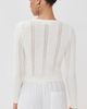 Sablyn Sablyn Charlotte Slim Crewneck Cardigan Gardenia XS - 3