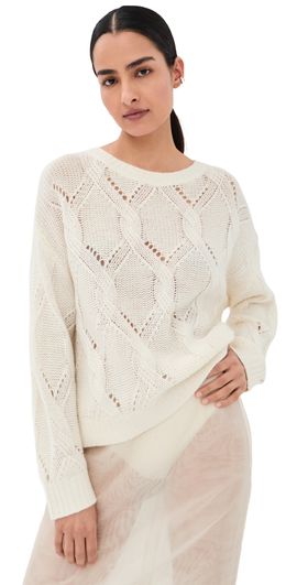 Sablyn Sablyn Gia Slouchy Cashmere Crewneck Sweater Gardenia
