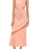 Sablyn Sablyn Isadora High Neck Silk Dress with Lace Sherbet - 1